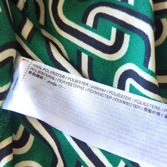 MNG Mango Green Chain Print Long Sleeve Dress - Picture 9 of 9